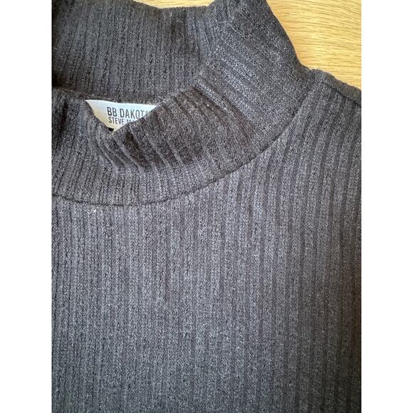 BB DAKOTA BY STEVE MADDEN Ribbed Talking Body Long Sleeve Sweater Dress Med $80 - Picture 6 of 7